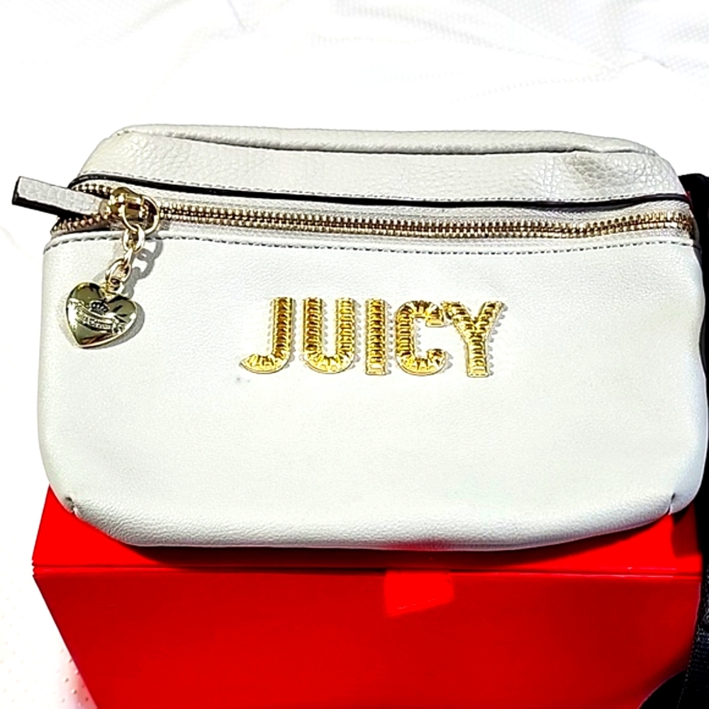 Juicy Couture BLANK CHECK Pebbled Belt Bag Fanny Pack - Picture 3 of 14